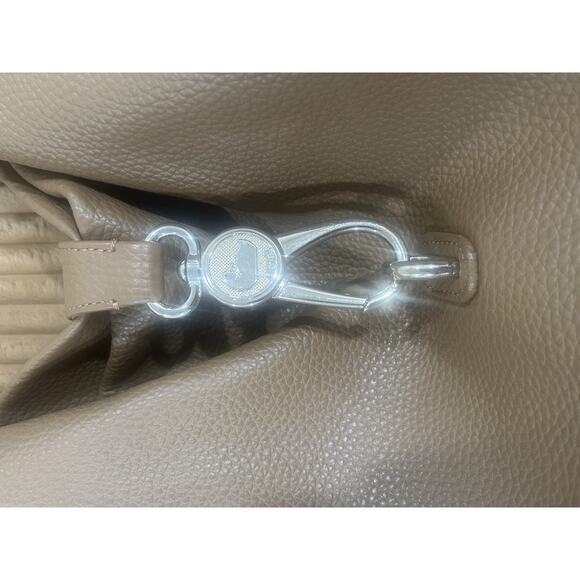 Dooney & Bourke Caramel Leather Pebble Grain Small Logo Lock Sac Hobo Bag - Picture 11 of 16